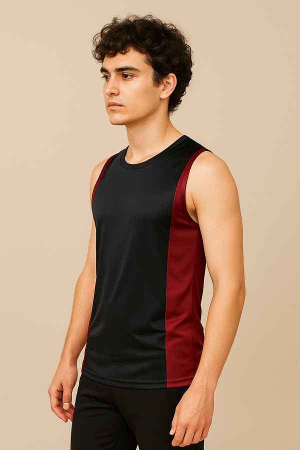 VM Tank Tops Maroon - Image 3